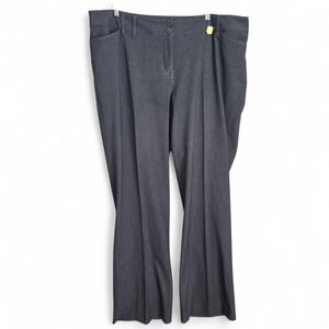 Lane Bryant Dress Pants Womens 20 Tall Gray Straight Leg Career Zip Button